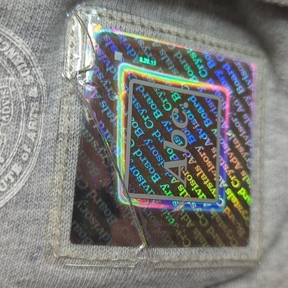 Advisory Board Crystals‎ Planet Saving 2 Gray Cotton Pullover Hoodie Large RARE! - Picture 14 of 14